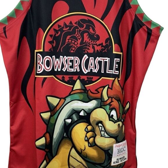 Bowser Castle Super Mario Headgear Jersey(Size Medium) - Picture 7 of 11